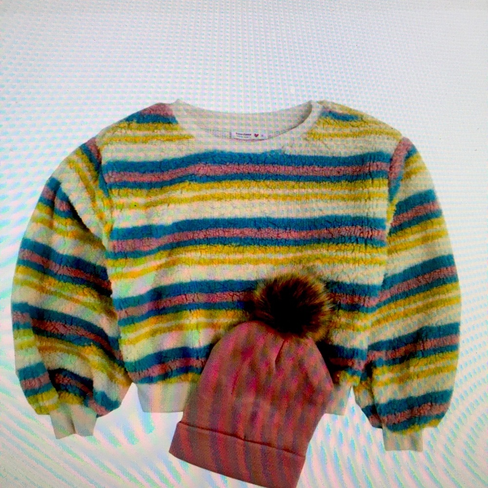 Multi-Color top with hat.